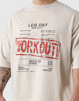 Leg Day Vintage Extra Big T-Shirt - Ivory