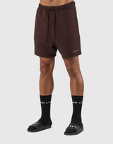 LÝFT Logo Sweat Shorts - Brown