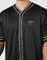 LÝFT Mesh Baseball Shirt - Black