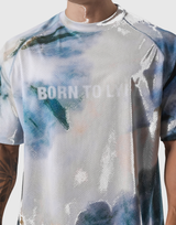 BTL Graphic Mesh T-Shirt - L.Blue