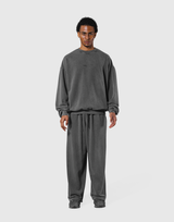 Vintage Sweat Wide Pants - Black