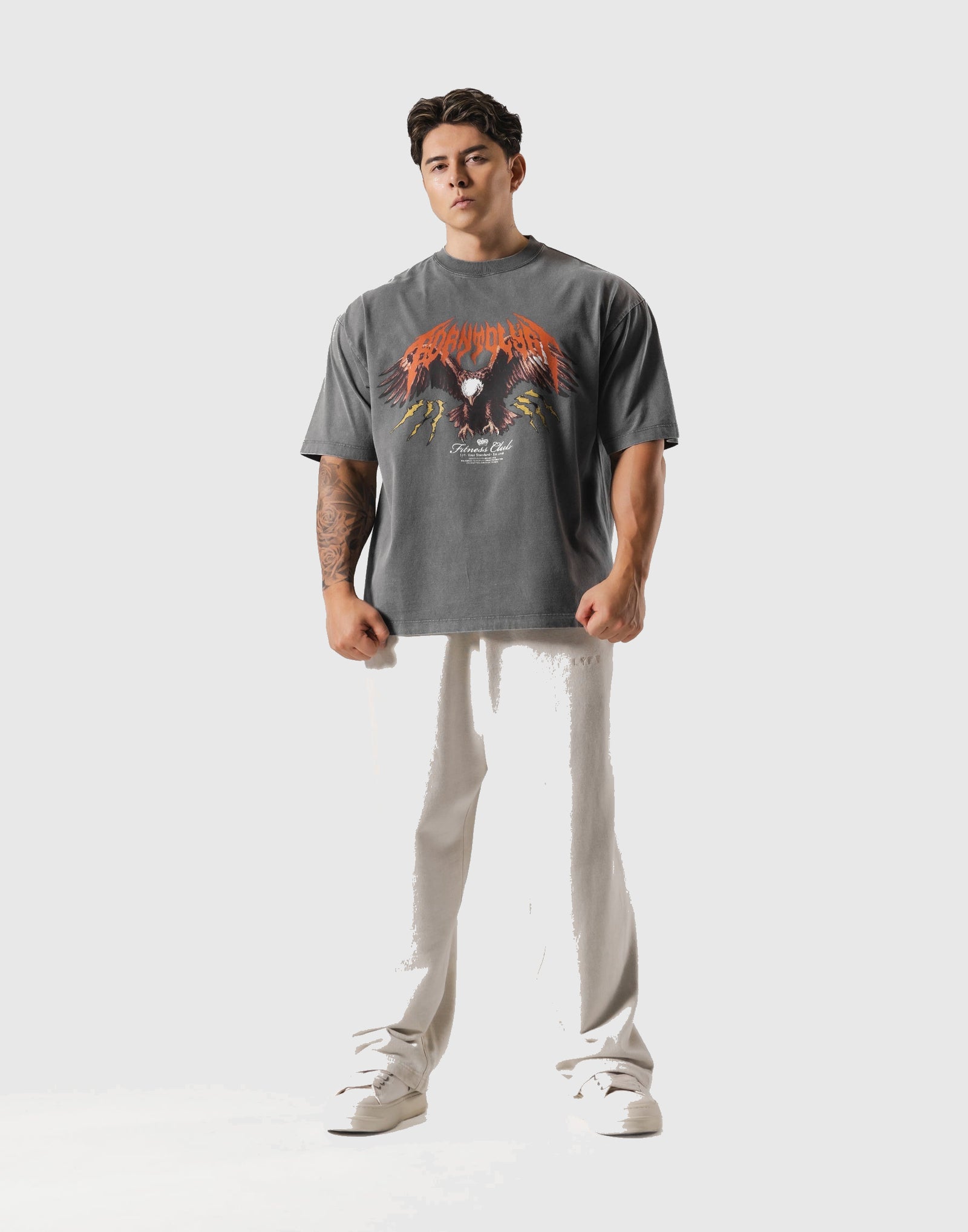 トップス LYFT EAGLE GRAPHIC VINTAGE BIG T-SHIRT M Eagle Graphic Vintage Big T-Shirt - D.Grey – LÝFT