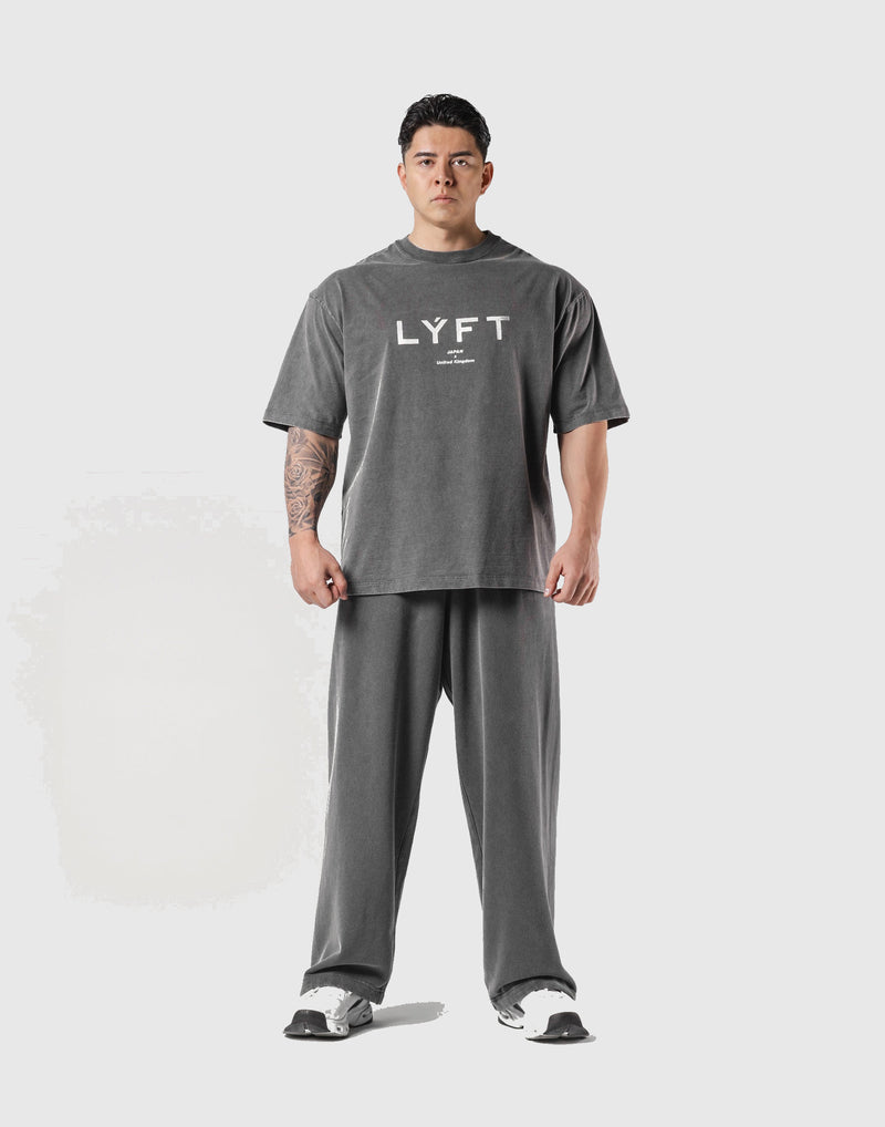 LÝFT Vintage Logo Big T-Shirt - D.Grey