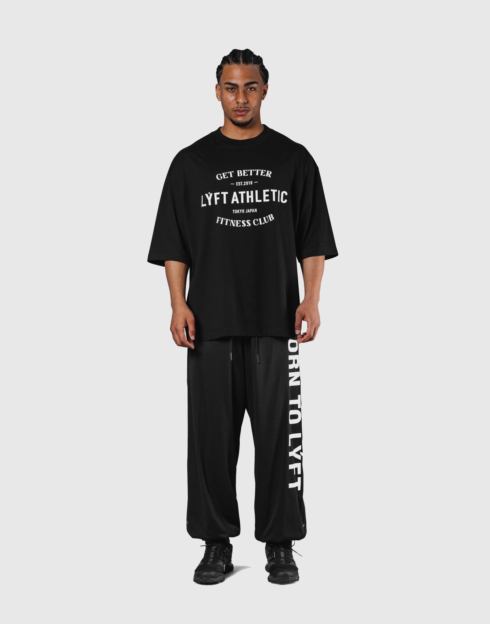 LÝFT Athletic Logo Extra Big T-Shirt - Black