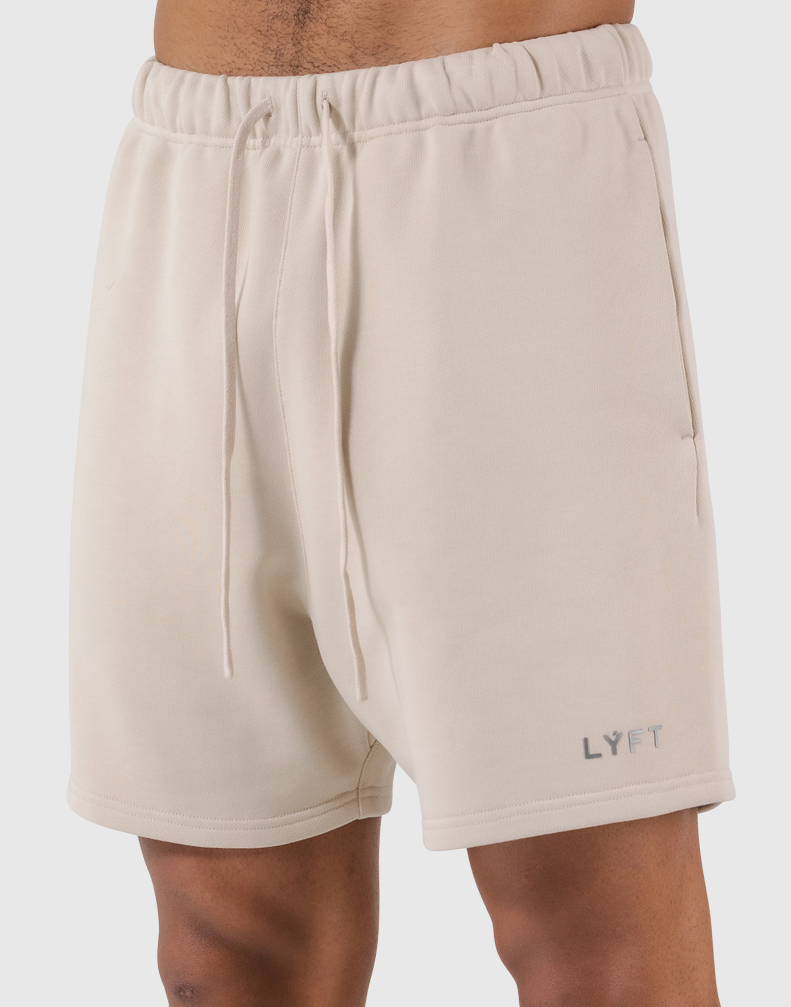LÝFT Logo Sweat Shorts - Beige