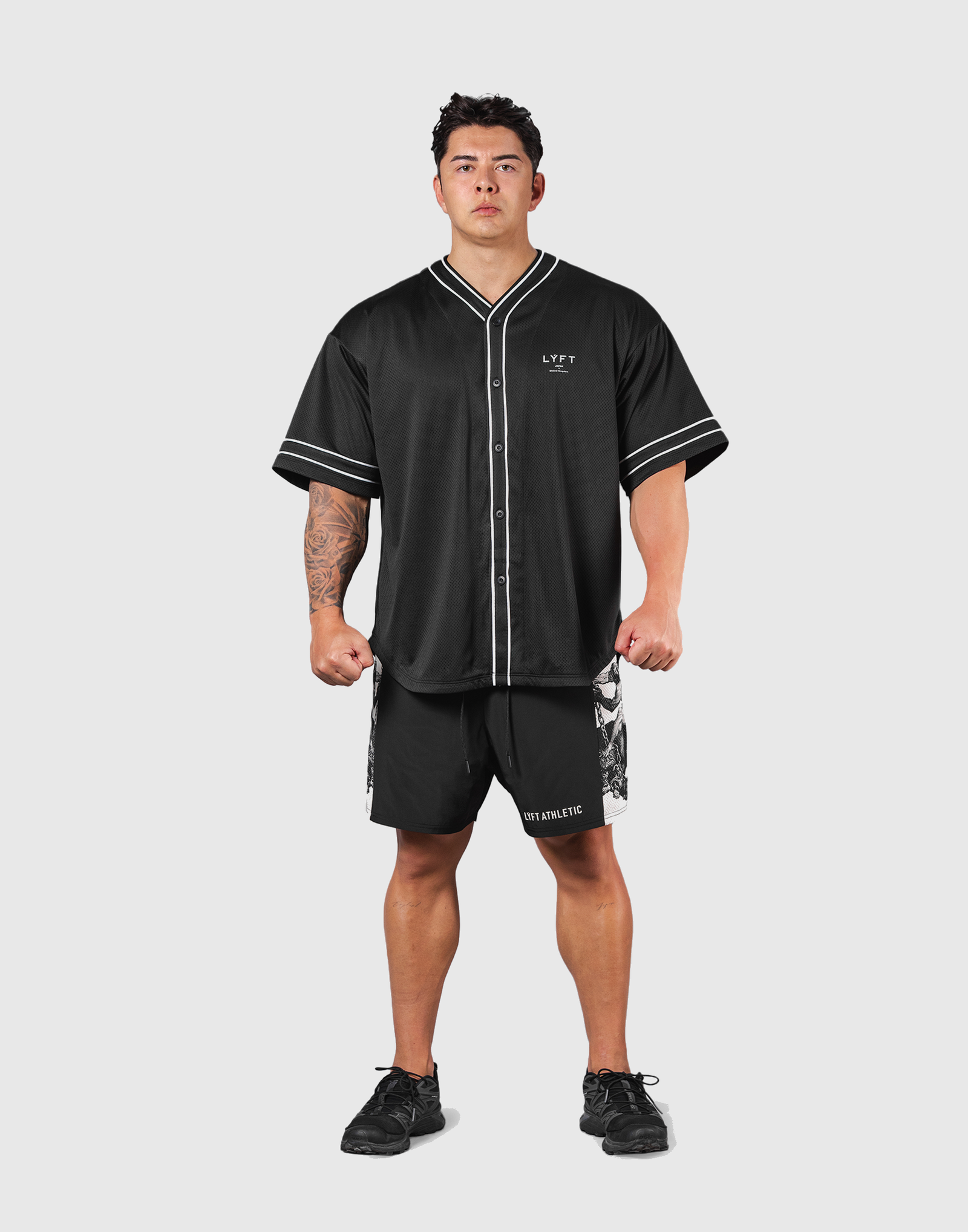 LYFT メッシュユニフォーム L LÝFT Mesh Baseball Shirt - Black