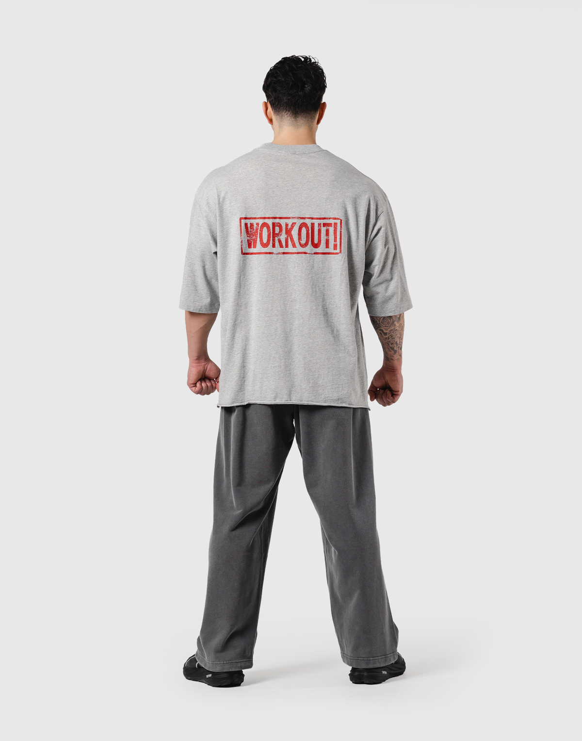 Leg Day Vintage Extra Big T-Shirt - Grey