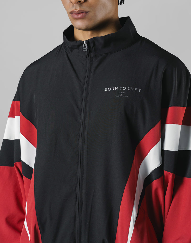 2-Line Oversize Track Jacket V.2 - Red – LÝFT