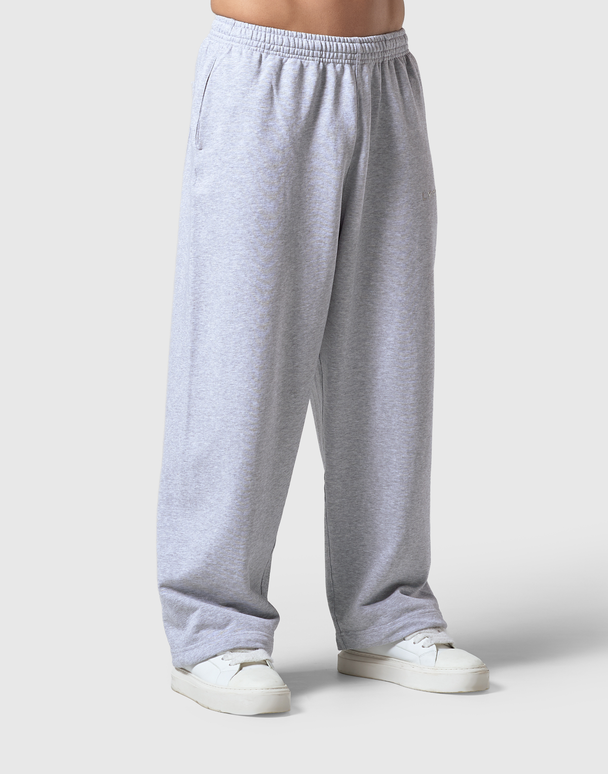 Light Weight Sweat Wide Pants - Grey