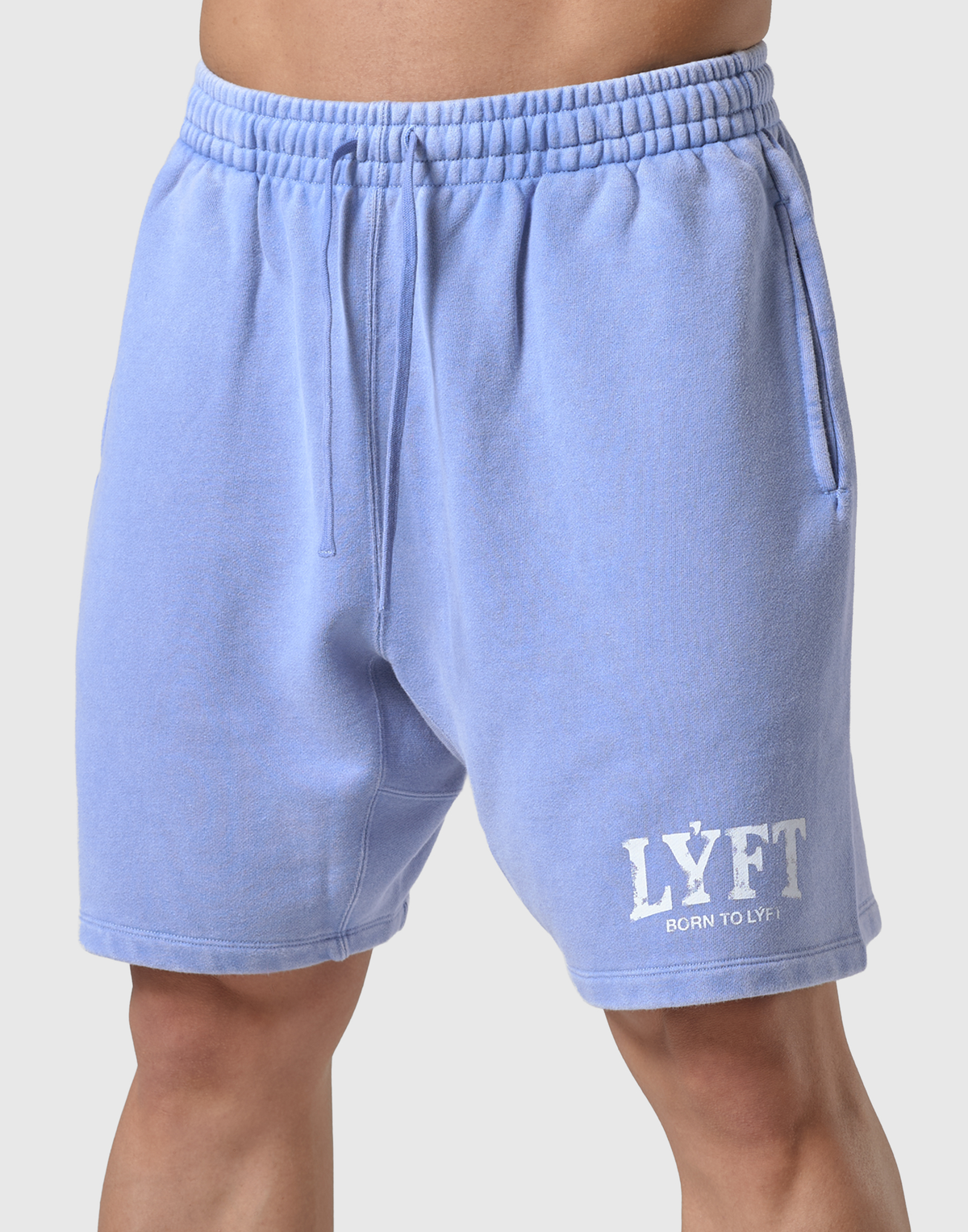 LÝFT Vintage Light Weight Sweat Shorts - Blue