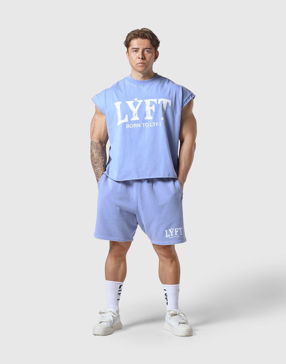 LÝFT Cut-Off Vintage Box Tanktop - Blue