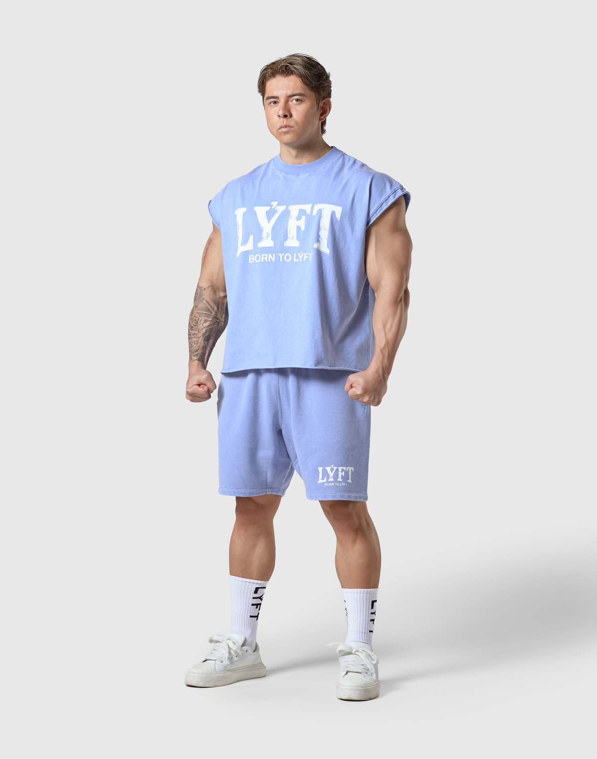 LÝFT Cut-Off Vintage Box Tanktop - Blue
