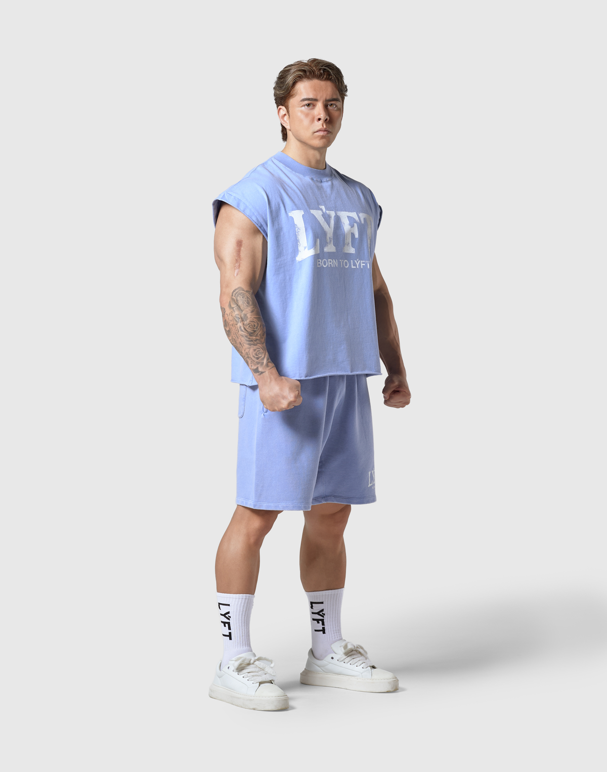 LÝFT Cut-Off Vintage Box Tanktop - Blue