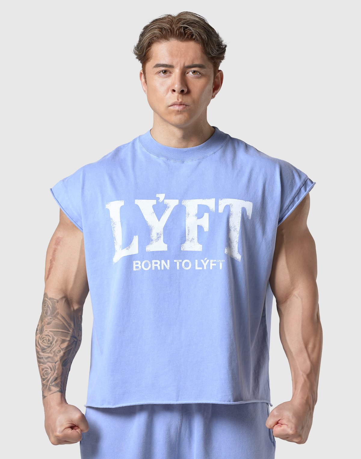 LÝFT Cut-Off Vintage Box Tanktop - Blue