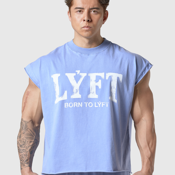 LÝFT Cut-Off Vintage Box Tanktop - Blue