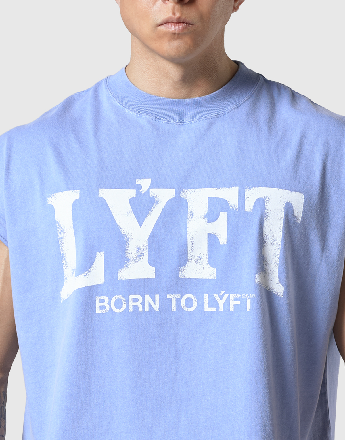LÝFT Cut-Off Vintage Box Tanktop - Blue