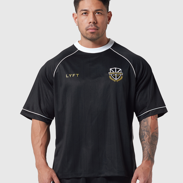 Pinstripe Emblem Big T-Shirt - Black – LÝFT