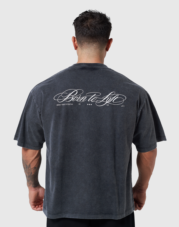 Pinstripe Emblem Big T-Shirt - L.Blue – LÝFT