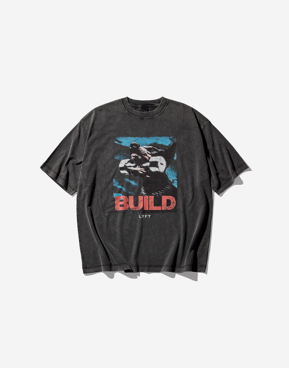 Doberman Graphic Vintage Big T-Shirt - Black