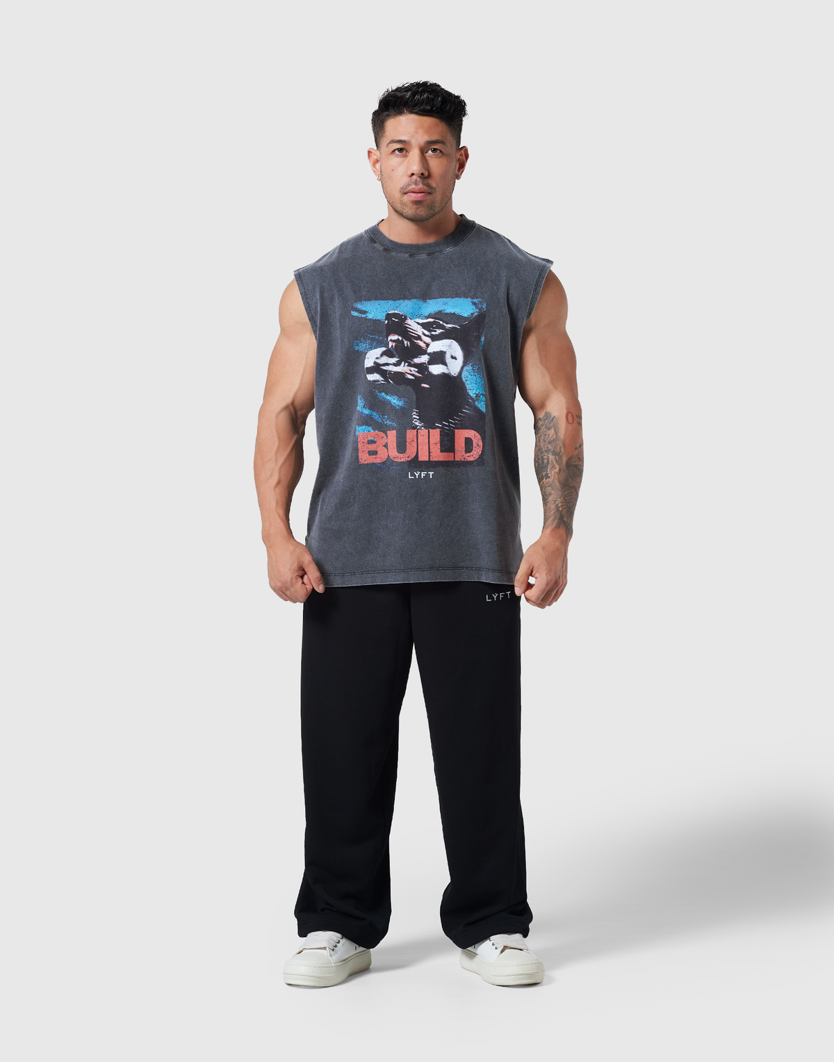 Doberman Graphic Vintage Tanktop - Black