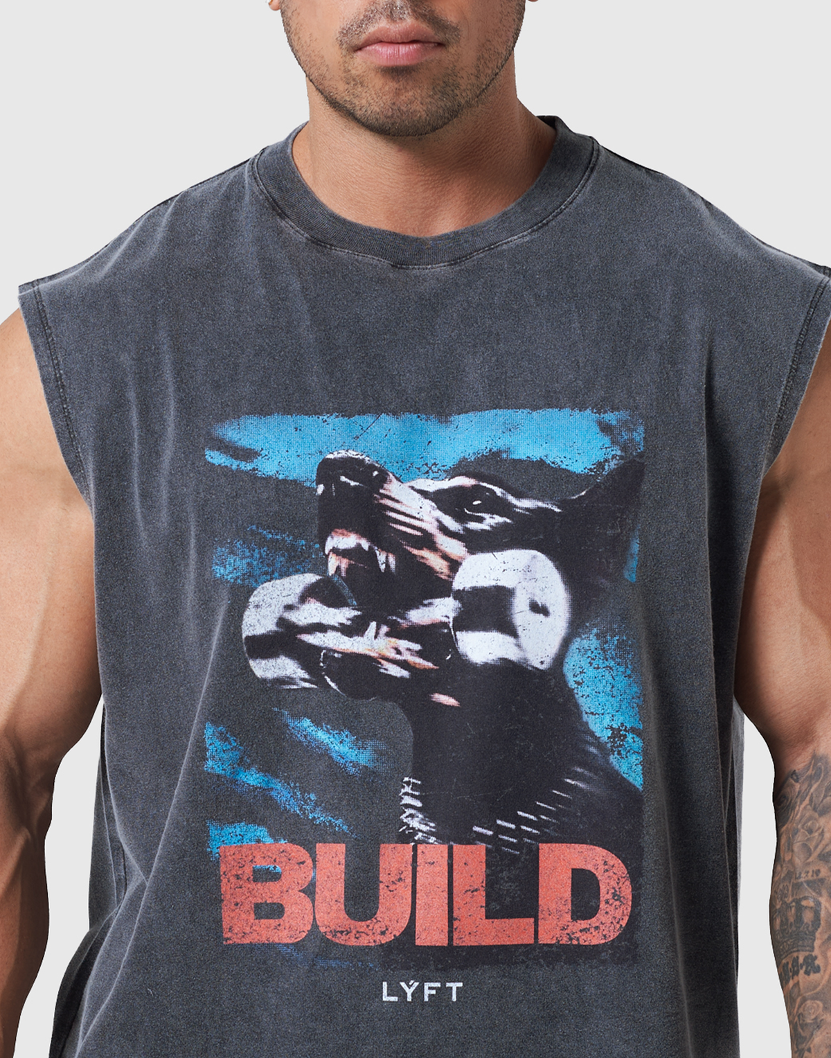 Doberman Graphic Vintage Tanktop - Black