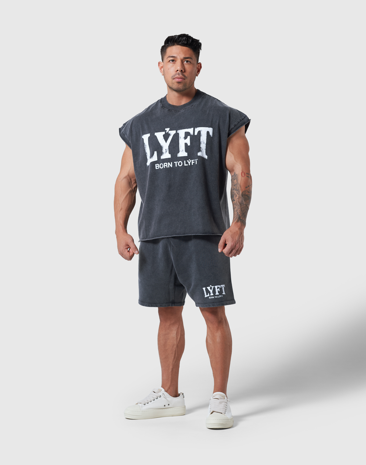 LÝFT Cut-Off Vintage Box Tanktop - Black