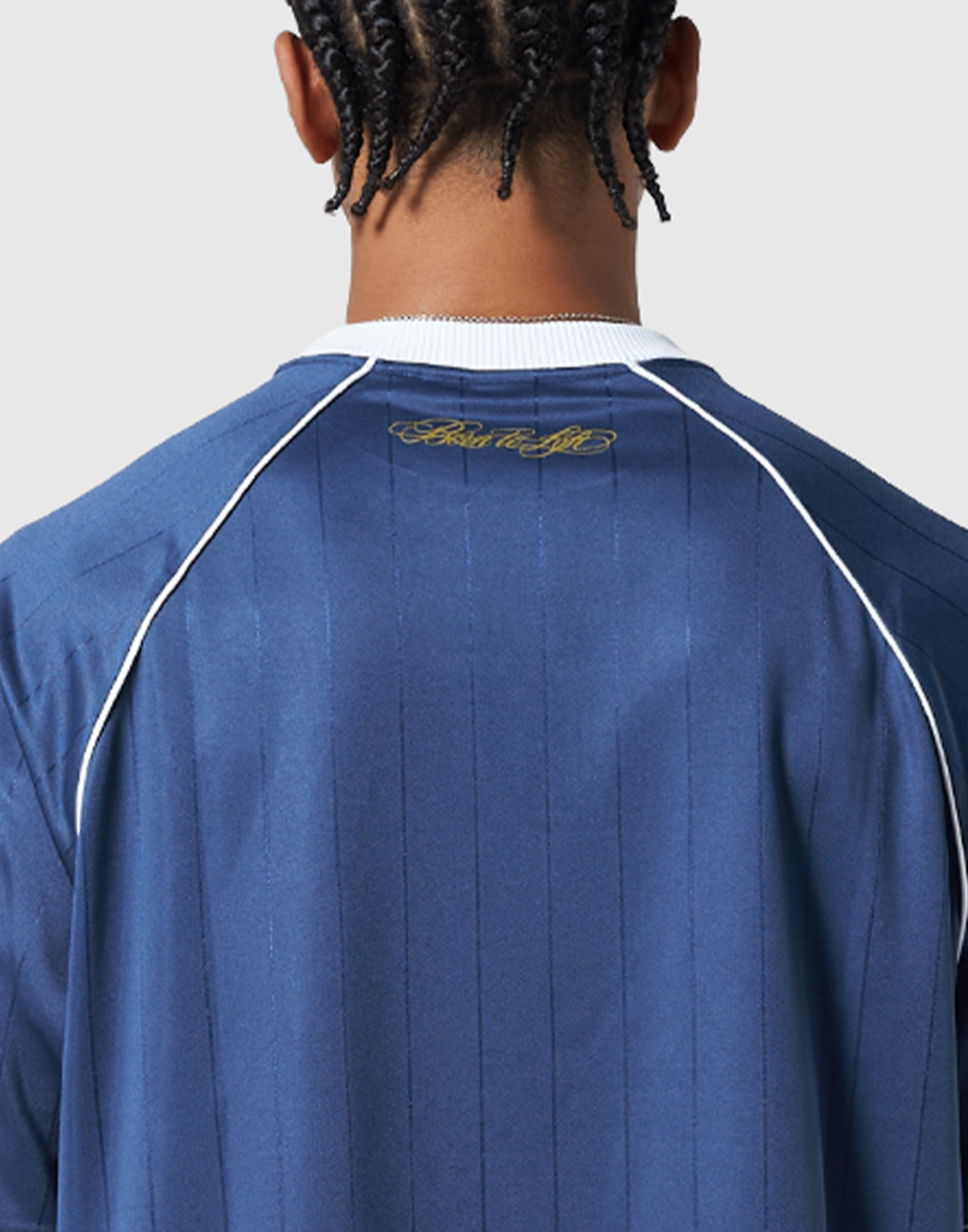 Pinstripe Emblem Big T-Shirt - Grey