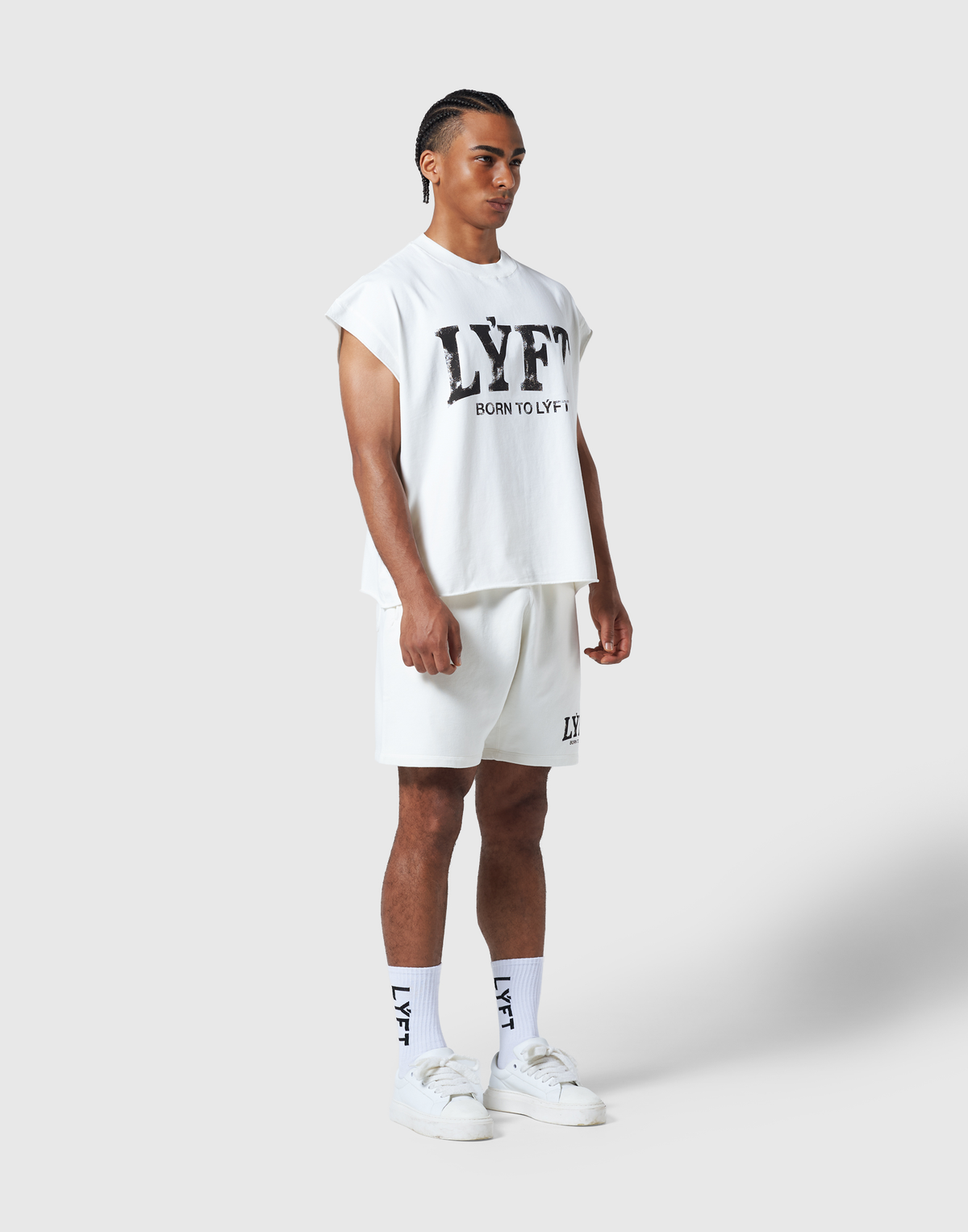 LÝFT Cut-Off Vintage Box Tanktop - Ivory