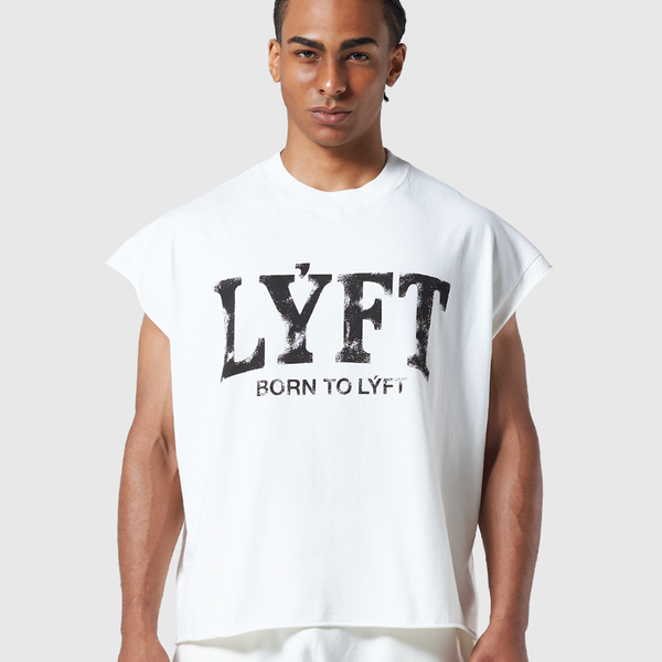 LÝFT Cut-Off Vintage Box Tanktop - Ivory
