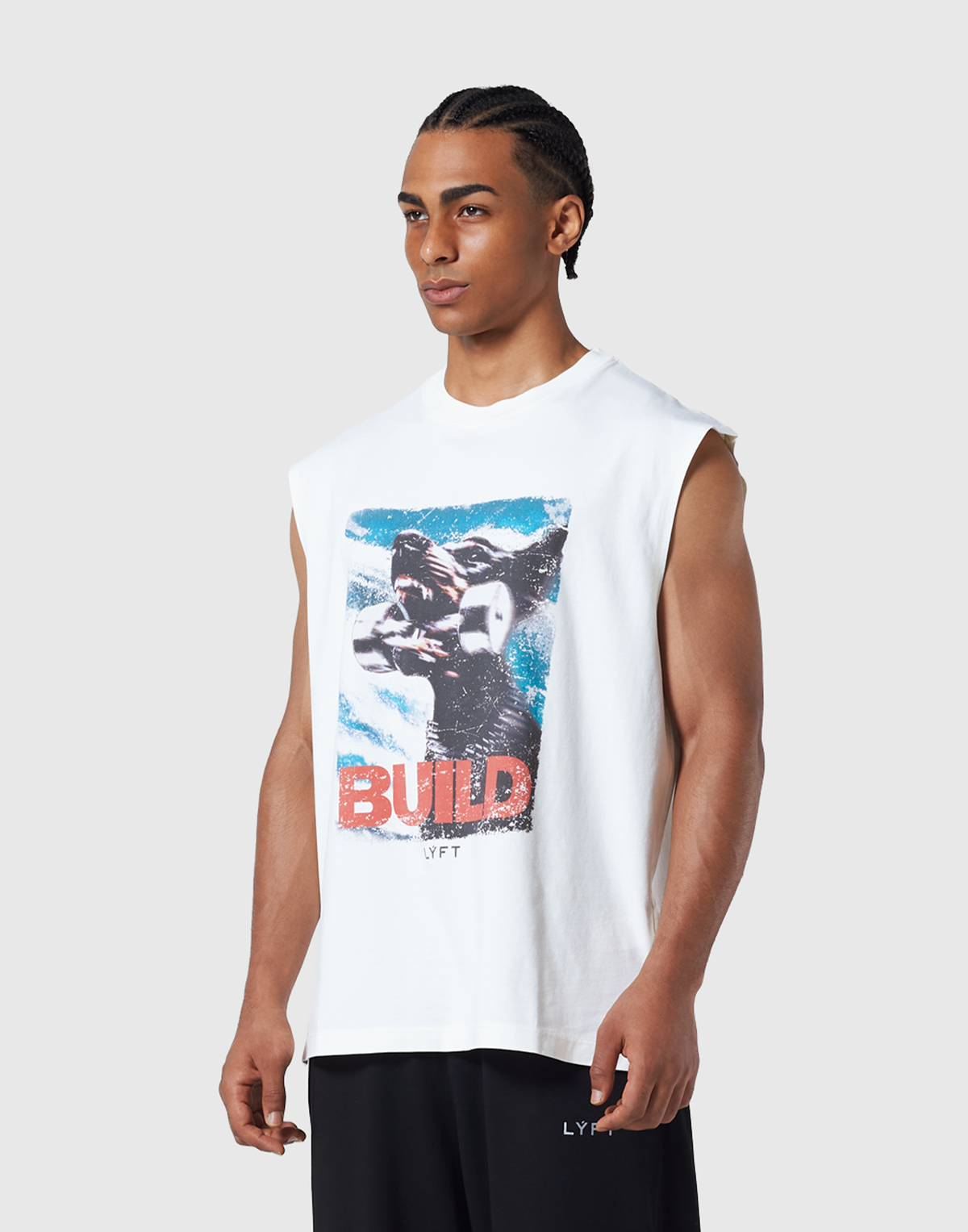 Doberman Graphic Vintage Tanktop - Ivory