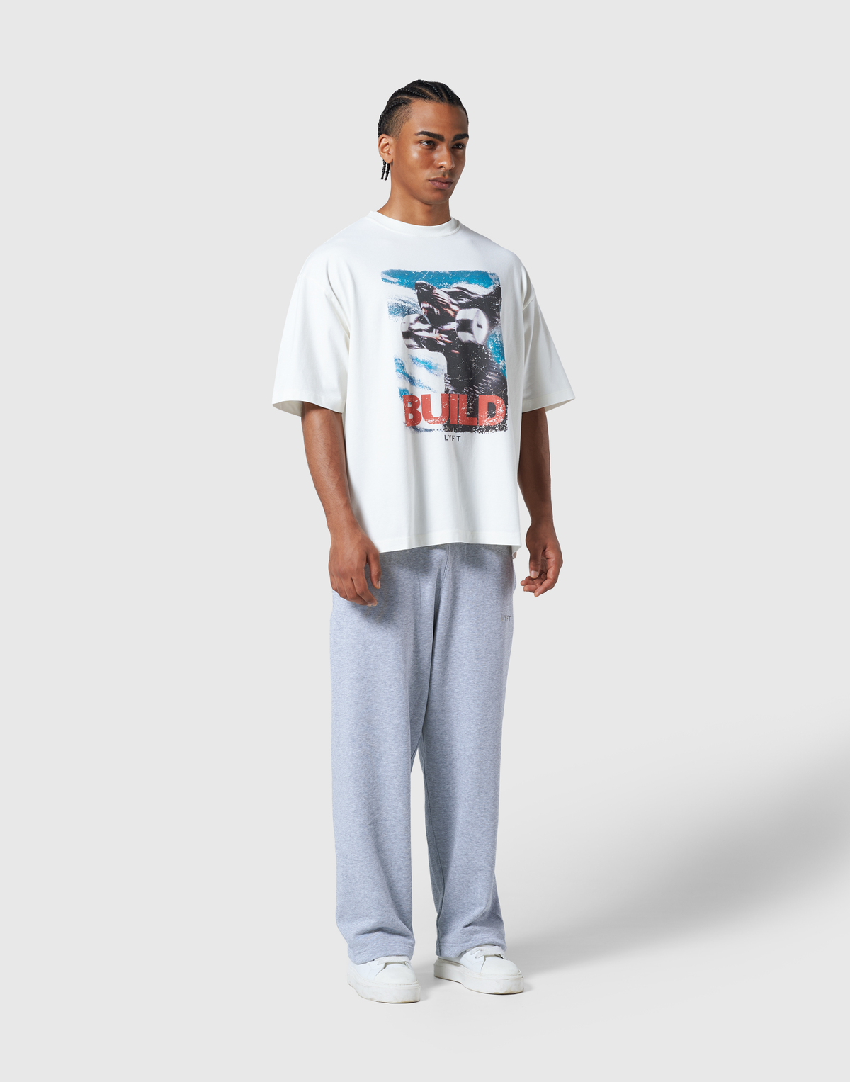 Doberman Graphic Vintage Big T-Shirt - Ivory