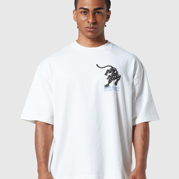One Point Panther Vintage Big T-Shirt - Ivory – LÝFT