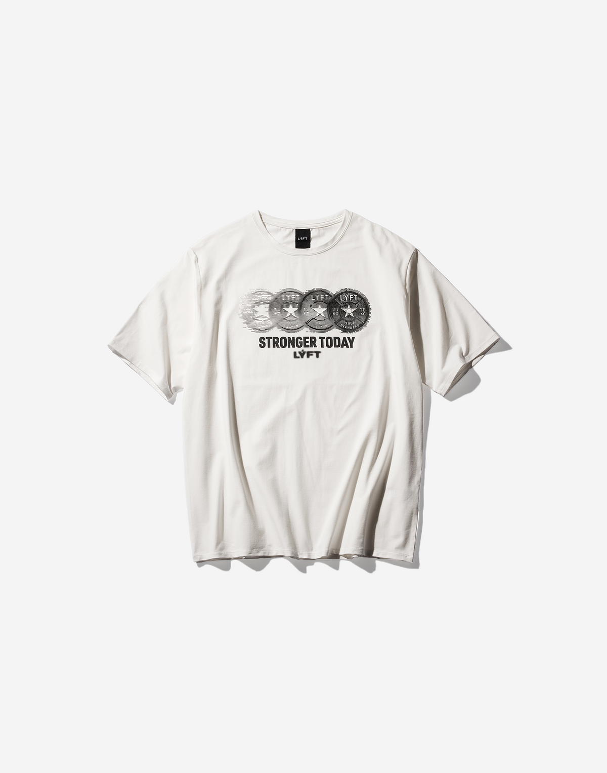 Extend Cotton Plate Star Graphic T-Shirt - White