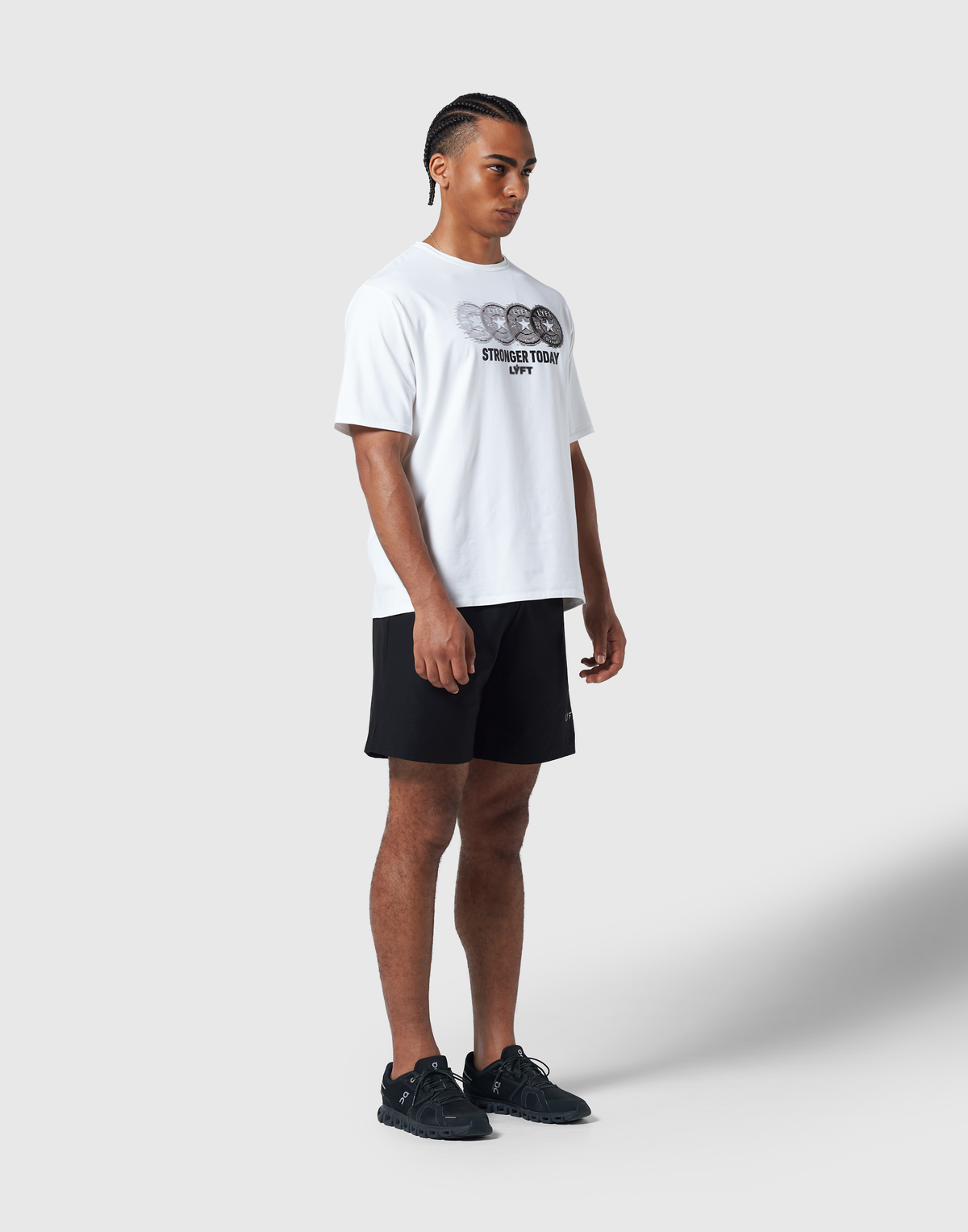 Extend Cotton Plate Star Graphic T-Shirt - White