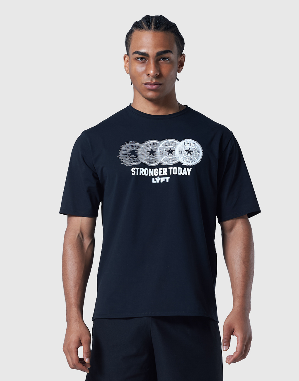 Extend Cotton Plate Star Graphic T-Shirt - Black – LÝFT