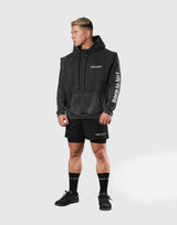 JP × UK Ring Vintage Armhole Hoodie - Black