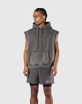 JP × UK Ring Vintage Armhole Hoodie - Grey