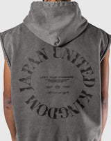 JP × UK Ring Vintage Armhole Hoodie - Grey