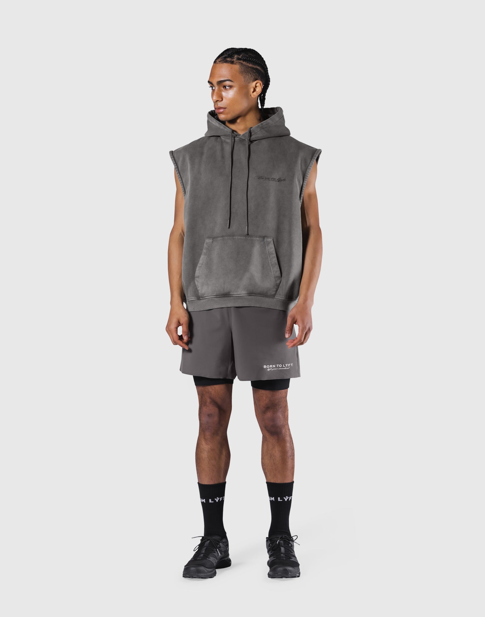 JP × UK Ring Vintage Armhole Hoodie - Grey – LÝFT