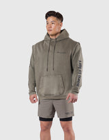 JP × UK Ring Vintage Armhole Hoodie - Khaki