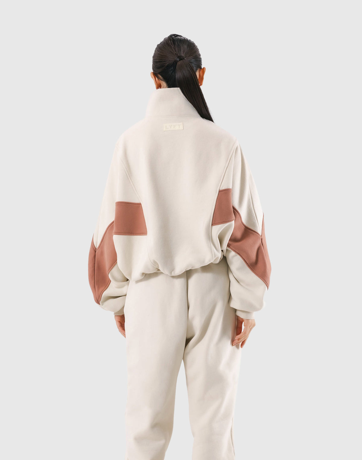 Loose Fit Zip Up Sweat Jacket 2 - Ivory