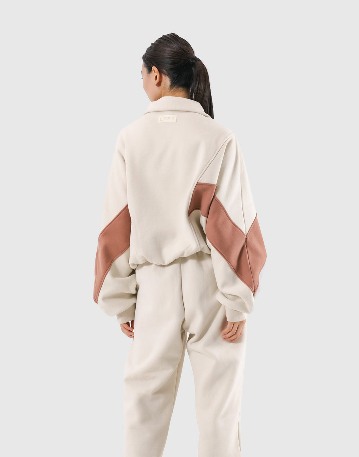 Loose Fit Zip Up Sweat Jacket 2 - Ivory