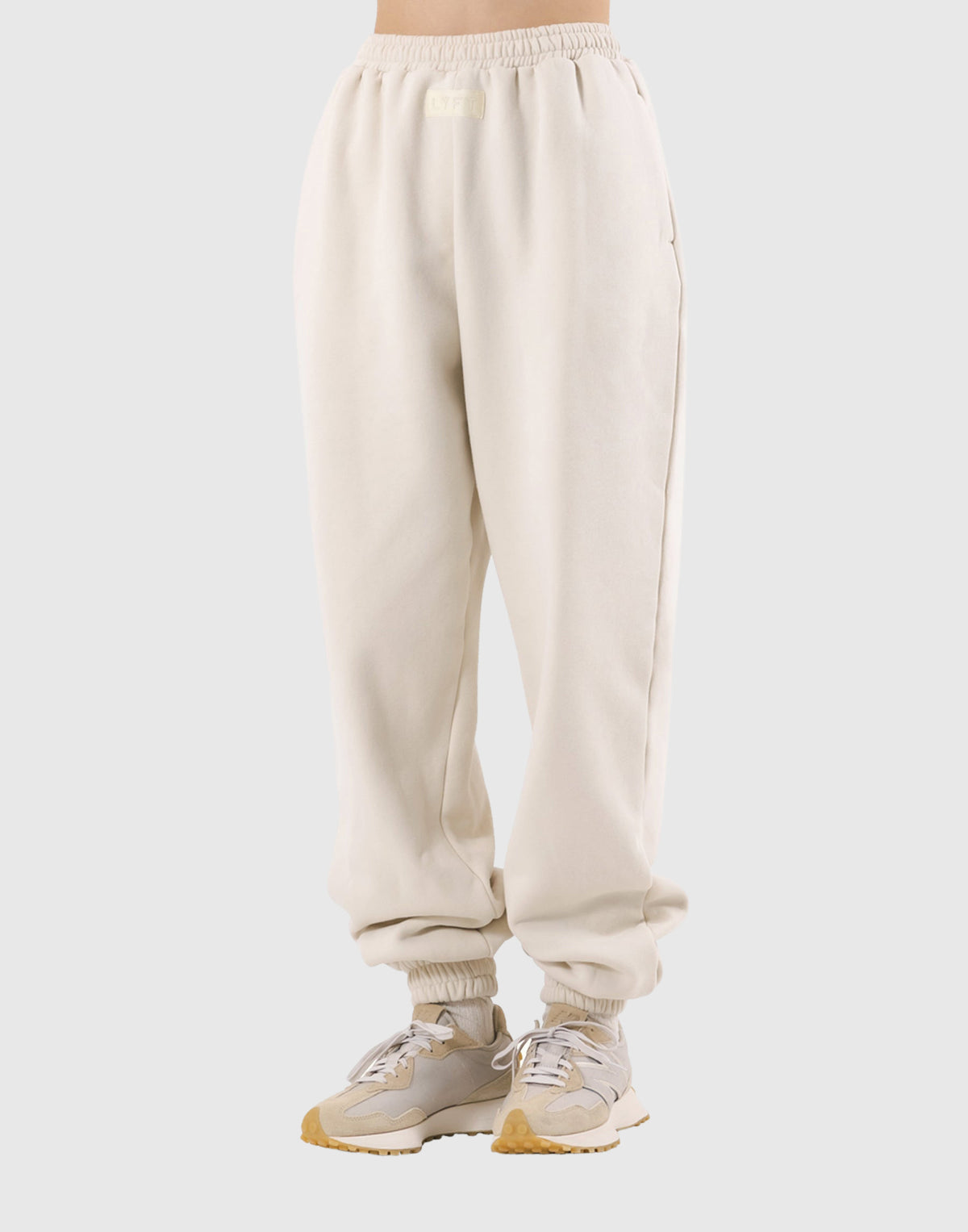 LÝFT Label Wide Sweat Pants - Ivory