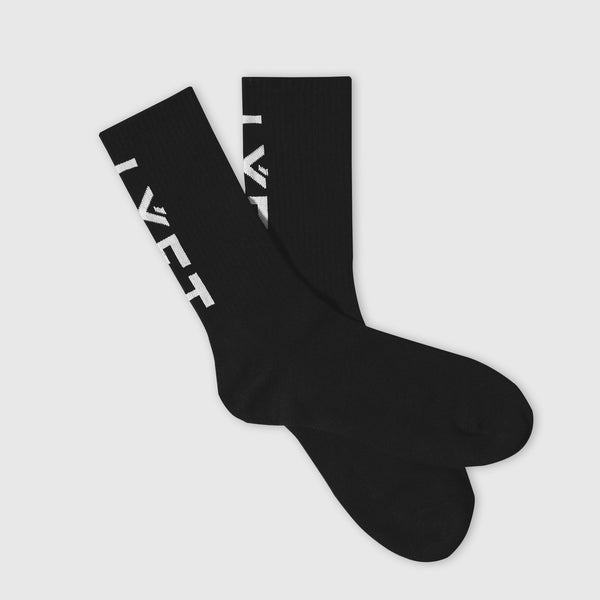 Calf LÝFT Logo Socks - Black