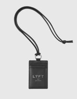 Leather Strap Card Holder - Black
