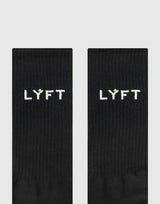 LÝFT Logo Standard Socks - Black