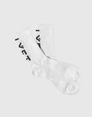 Calf LÝFT Logo Socks - White