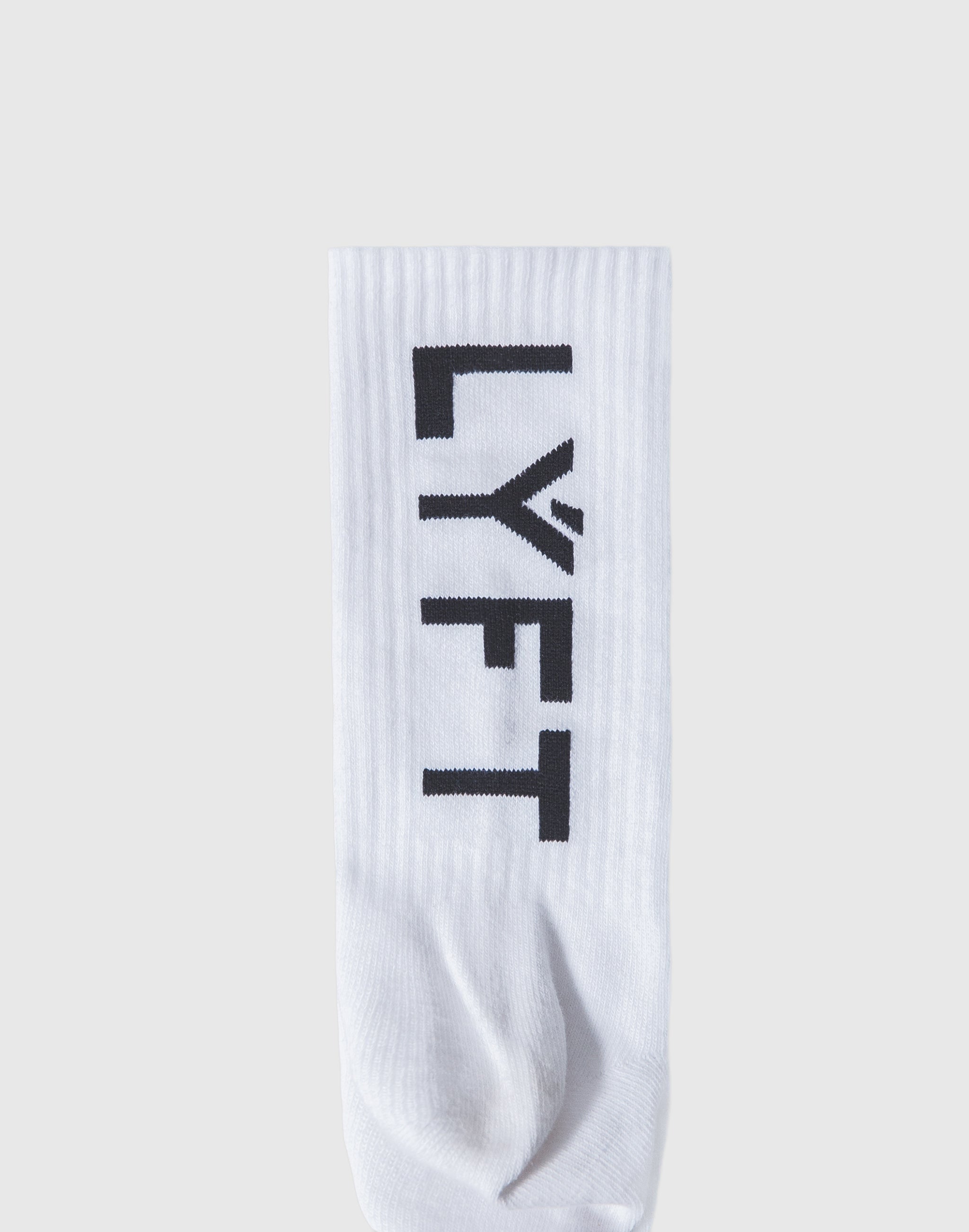 Calf LÝFT Logo Socks - White