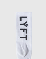 Calf LÝFT Logo Socks - White