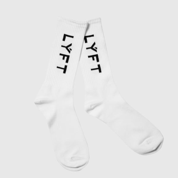 Side LÝFT Logo Socks - White